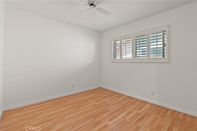 11142 Bertha Pl, Cerritos, CA 90703 - spare room with wood finished floors, crown molding, and a ceiling fan