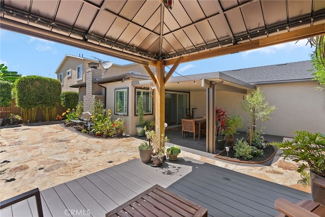 11142 Bertha Pl, Cerritos, CA 90703 - wooden deck featuring a gazebo and a patio