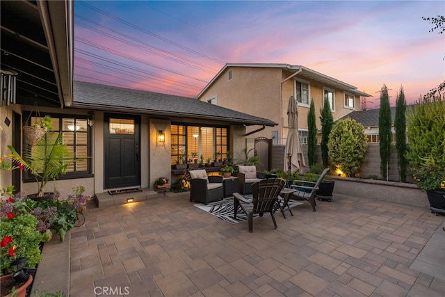 11142 Bertha Pl, Cerritos, CA 90703 - patio terrace at dusk with a patio and an outdoor living space