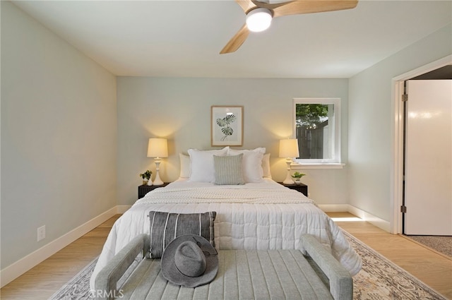 812 Collindale Ct, Chico, CA 95926 - bedroom with a ceiling fan and light wood-type flooring