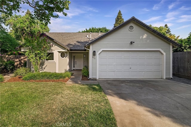 812 Collindale Ct, Chico, CA 95926 - ranch-style home with concrete driveway and an attached garage