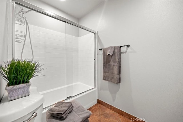 1737 Partridge Ave, Upland, CA 91784 - bathroom featuring combined bath / shower with glass door and tile patterned flooring