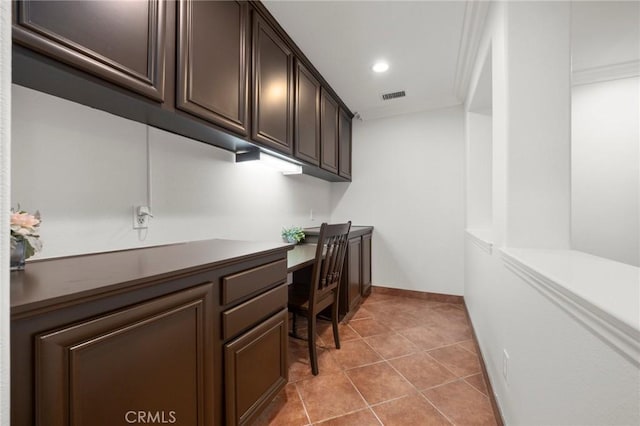 1737 Partridge Ave, Upland, CA 91784 - laundry room with an office area, light tile patterned floors, and recessed lighting
