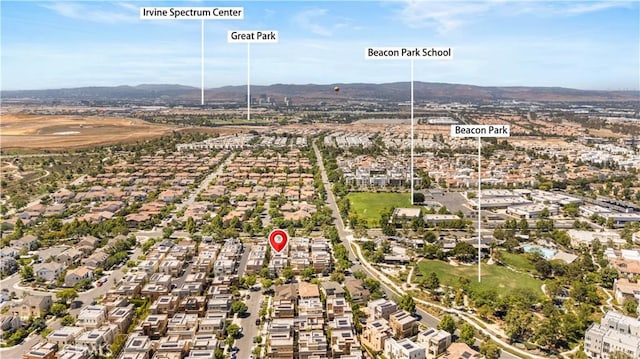 814 Beacon, Irvine, CA 92618 - aerial view of property and surrounding area featuring nearby suburban area