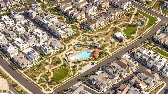 814 Beacon, Irvine, CA 92618 - aerial view of property and surrounding area with a pool area and nearby suburban area