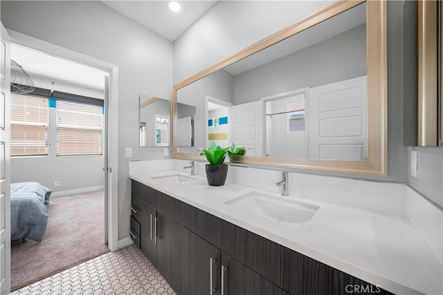 814 Beacon, Irvine, CA 92618 - bathroom featuring double vanity and ensuite bath