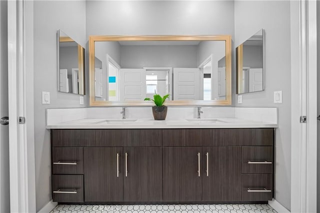 814 Beacon, Irvine, CA 92618 - full bathroom with double vanity and baseboards
