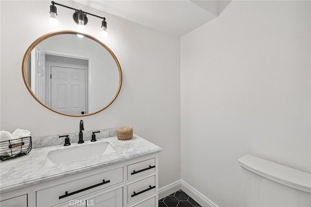 5731 Applecross Dr, Riverside, CA 92507 - bathroom with vanity and tile patterned flooring