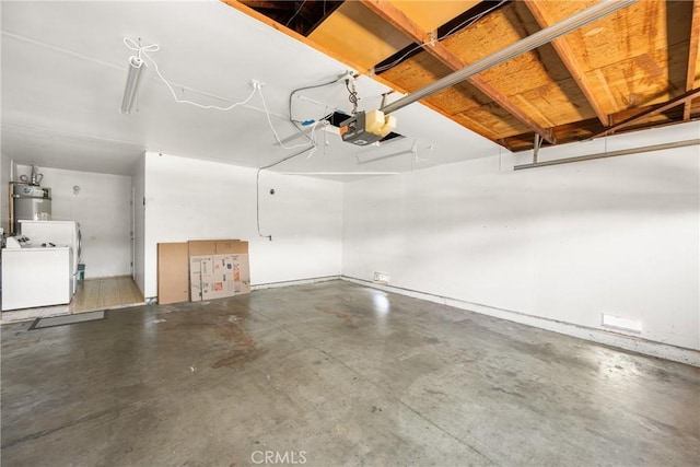 22811 Fortuna Ln, Mission Viejo, CA 92691 - garage featuring washer / clothes dryer, water heater, and a garage door opener