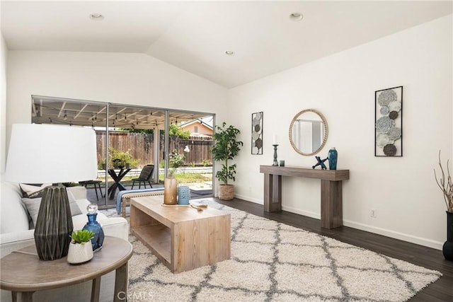 22811 Fortuna Ln, Mission Viejo, CA 92691 - living room with lofted ceiling and wood finished floors