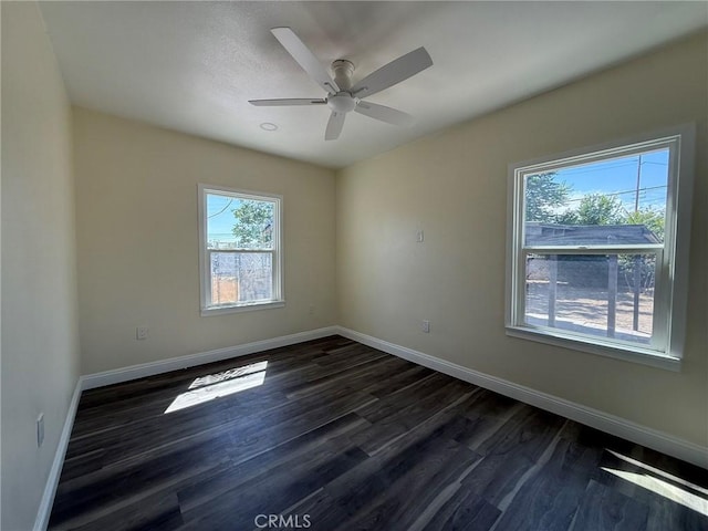 817 Orange Grove Ave, Colton, CA 92324 - spare room with dark wood finished floors and ceiling fan