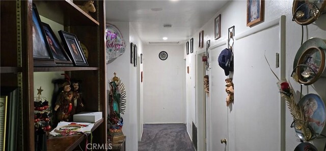 6718 Del Rosa Dr, San Bernardino, CA 92404 - hall with carpet floors
