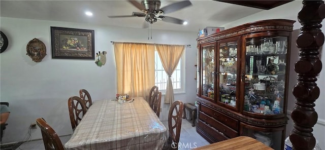 6718 Del Rosa Dr, San Bernardino, CA 92404 - dining room with ceiling fan and recessed lighting
