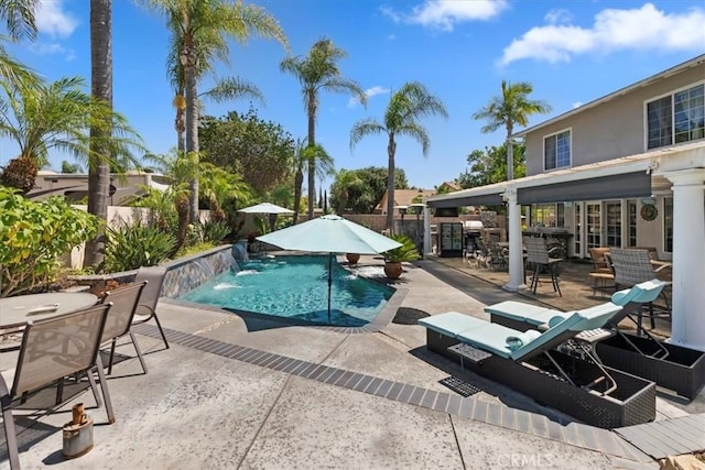 1110 Norcrest St, Corona, CA 92878 - outdoor pool featuring a patio area and a fenced backyard