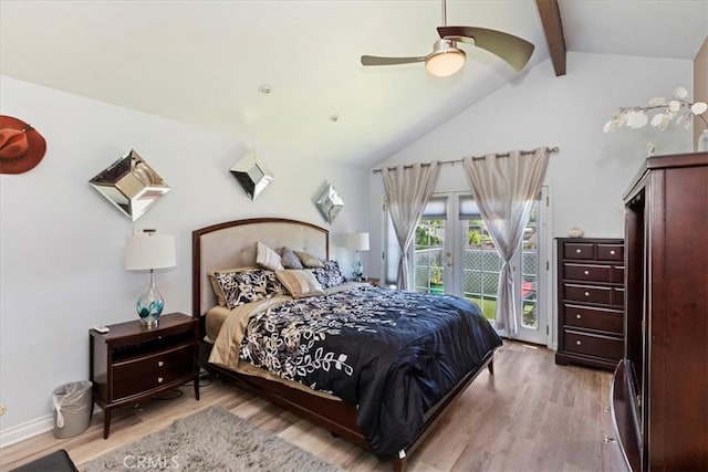 1110 Norcrest St, Corona, CA 92878 - bedroom featuring access to exterior, wood finished floors, and a ceiling fan