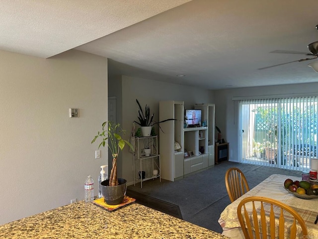 8733 Lake Murray Blvd Unit 6, San Diego, CA 92119 - carpeted dining room with a ceiling fan