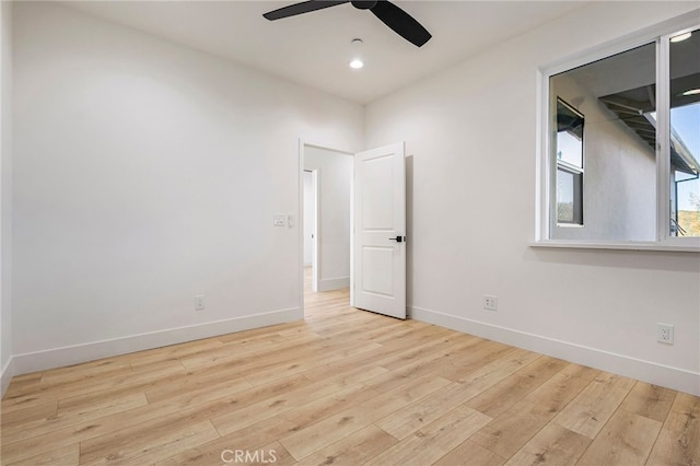 6779 Matell Rd, Paradise, CA 95969 - unfurnished room with a ceiling fan, wood finished floors, and recessed lighting