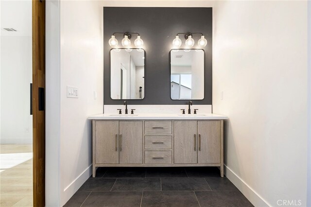 6779 Matell Rd, Paradise, CA 95969 - bathroom featuring double vanity and tile patterned flooring
