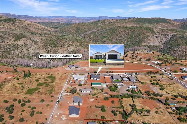 6779 Matell Rd, Paradise, CA 95969 - aerial view of property and surrounding area featuring mountains