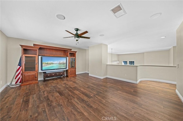 39647 Dartanian Pl, Murrieta, CA 92562 - unfurnished living room with ceiling fan and wood finished floors