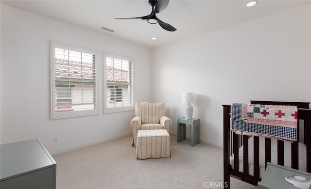 21 Via Nerisa, San Clemente, CA 92673 - bedroom with carpet, recessed lighting, and ceiling fan