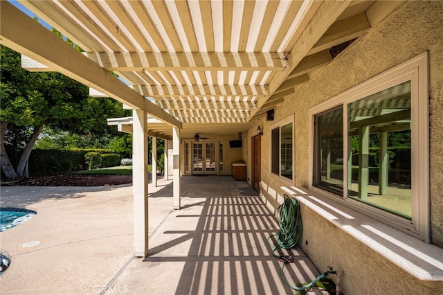 1128 Aldersgate Dr, La Verne, CA 91750 - view of patio / terrace with french doors and a pergola