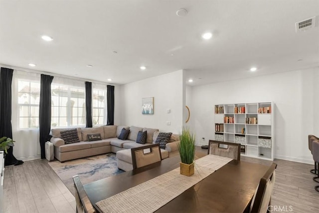 15958 Lasselle St Unit 2, Moreno Valley, CA 92551 - dining area featuring healthy amount of natural light, recessed lighting, and light wood-type flooring