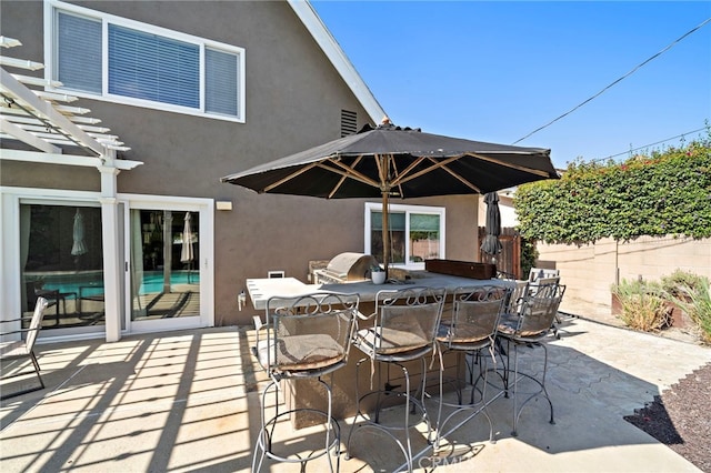 9168 El Azul Cir, Fountain Valley, CA 92708 - view of patio featuring a pergola and grilling area
