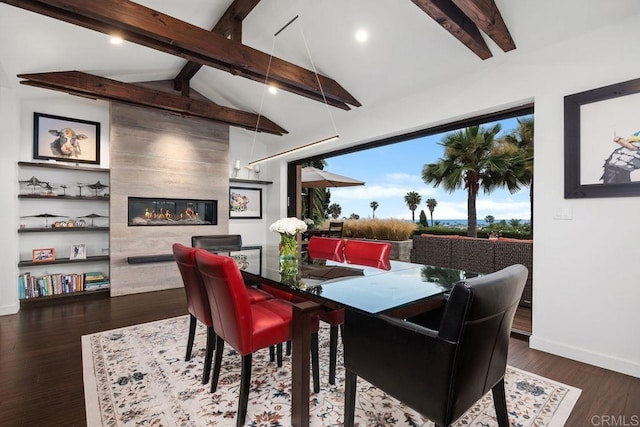 860 Nardo Rd, Encinitas, CA 92024 - dining room featuring wood finished floors, recessed lighting, and a fireplace