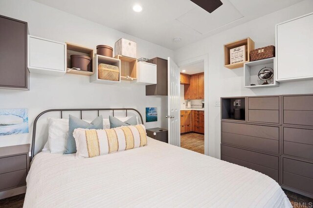 860 Nardo Rd, Encinitas, CA 92024 - bedroom featuring recessed lighting, wood finished floors, and connected bathroom