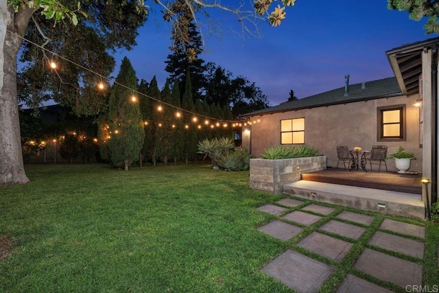 860 Nardo Rd, Encinitas, CA 92024 - view of grassy yard featuring a wooden deck