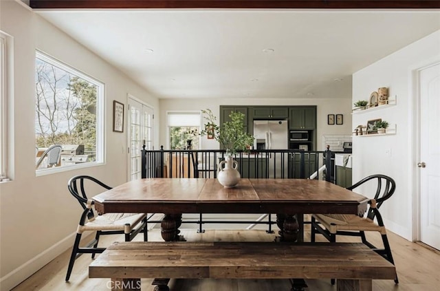521 Sunderland Ct, Lake Arrowhead, CA 92352 - dining area with light wood finished floors and healthy amount of natural light