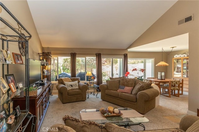 31032 Via Estenaga, San Juan Capistrano, CA 92675 - carpeted living area with high vaulted ceiling