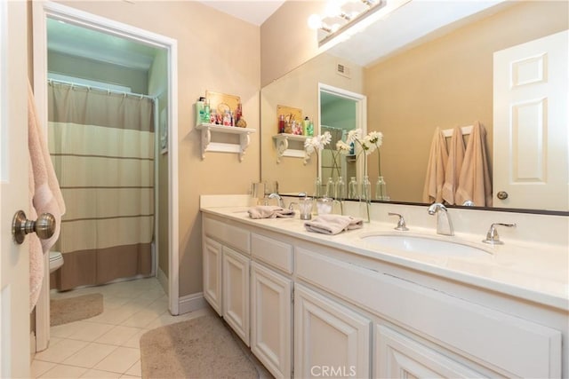 31032 Via Estenaga, San Juan Capistrano, CA 92675 - bathroom featuring tile patterned flooring and double vanity