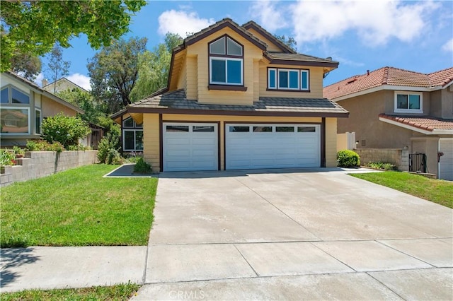 3314 Braemar Ln, Corona, CA 92882 - view of front facade with a garage, driveway, and a front lawn