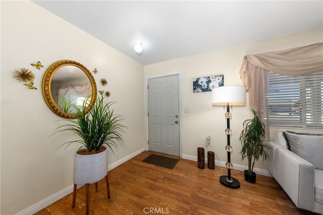 28851 Murrieta Rd, Menifee, CA 92586 - entrance foyer featuring wood finished floors and baseboards