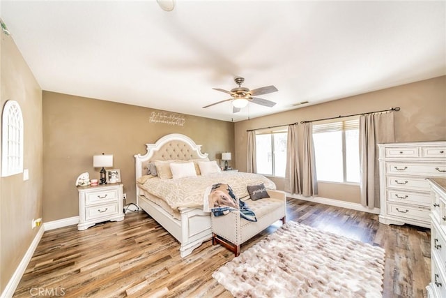 29155 Celestial Dr, Menifee, CA 92584 - bedroom with light wood-type flooring and a ceiling fan