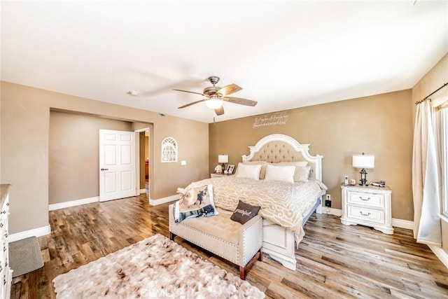 29155 Celestial Dr, Menifee, CA 92584 - bedroom with wood finished floors and a ceiling fan