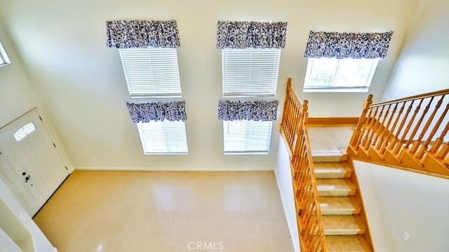15537 Pheasant St, Chino Hills, CA 91709 - stairs with healthy amount of natural light and a high ceiling