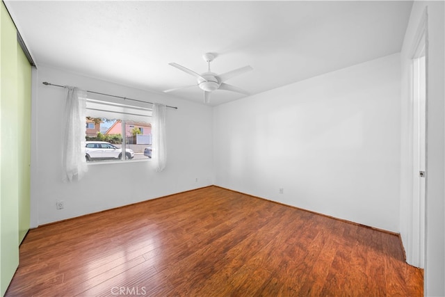 1456 Countrywood Ave Unit 14, Hacienda Heights, CA 91745 - spare room with wood finished floors and ceiling fan