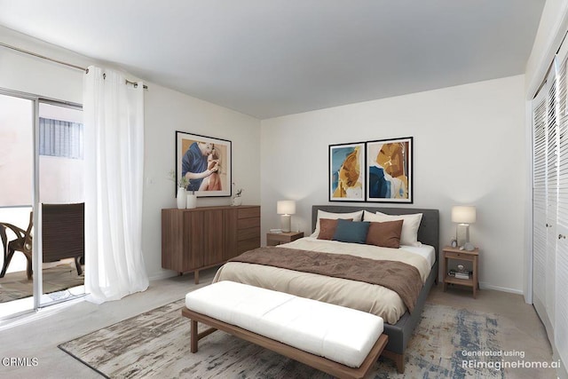 837 Magnolia Ave Unit 12, Pasadena, CA 91106 - bedroom with carpet floors, access to exterior, and a closet
