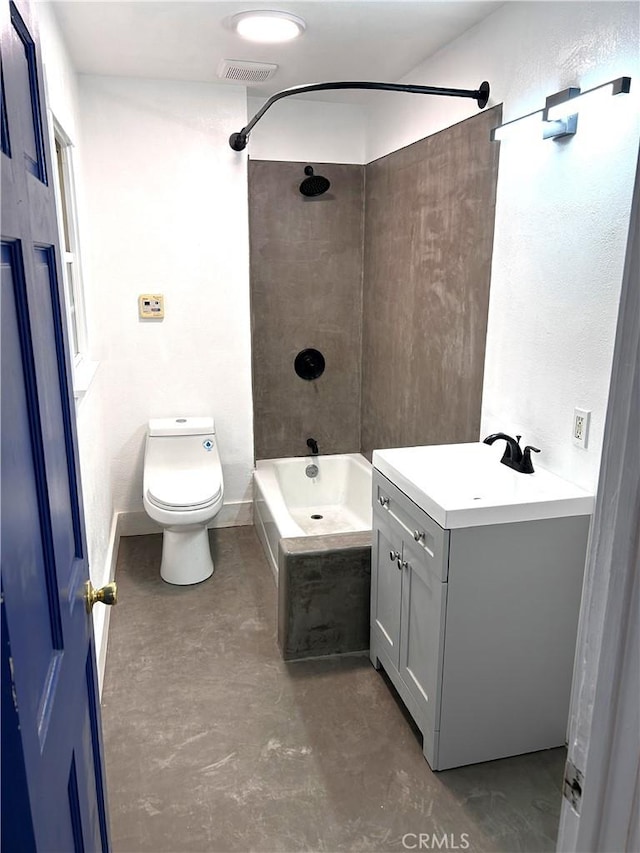 170 N Holliston Ave Unit 5, Pasadena, CA 91106 - bathroom featuring vanity, bathtub / shower combination, and concrete flooring