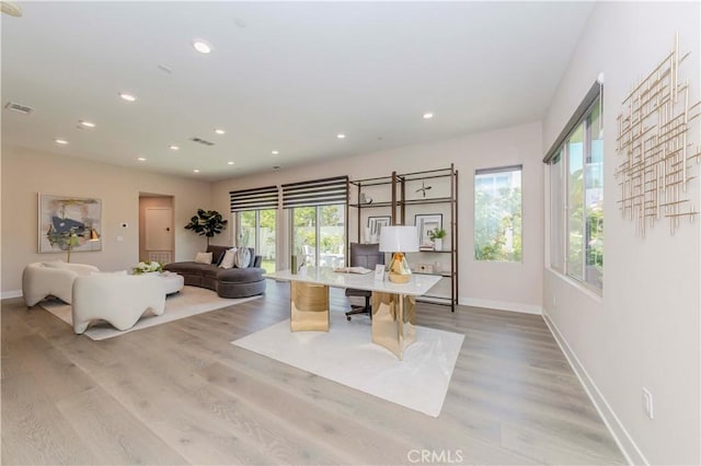 195 Stellar, Irvine, CA 92618 - home office with recessed lighting and light wood-style flooring