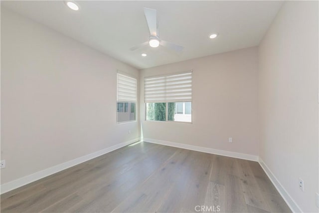 195 Stellar, Irvine, CA 92618 - unfurnished room with wood finished floors, a ceiling fan, and recessed lighting