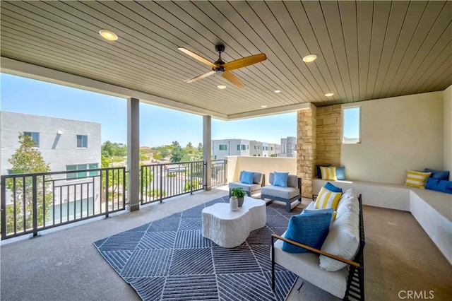 195 Stellar, Irvine, CA 92618 - patio / terrace featuring an outdoor living space and a ceiling fan