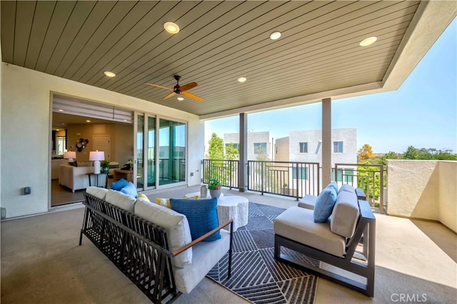 195 Stellar, Irvine, CA 92618 - view of patio / terrace with outdoor lounge area and ceiling fan