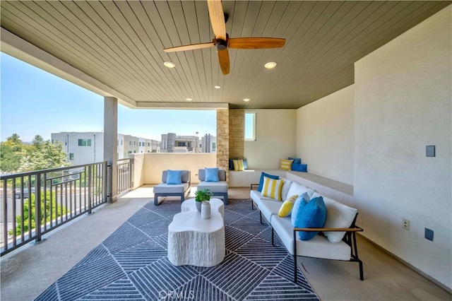 195 Stellar, Irvine, CA 92618 - patio / terrace with an outdoor living space and a ceiling fan
