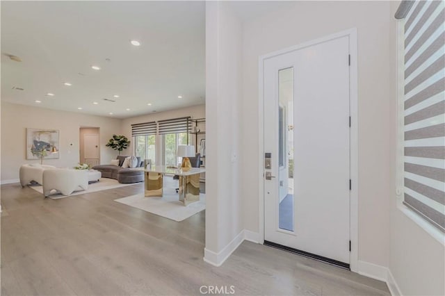 195 Stellar, Irvine, CA 92618 - foyer entrance featuring wood finished floors and recessed lighting