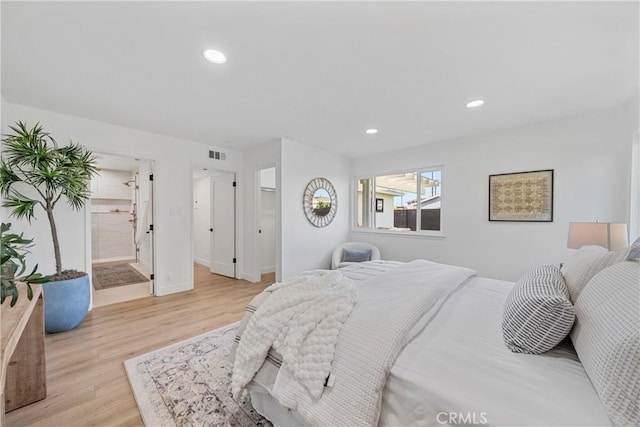 13141 Willamette St, Westminster, CA 92683 - bedroom with light wood-style floors and recessed lighting