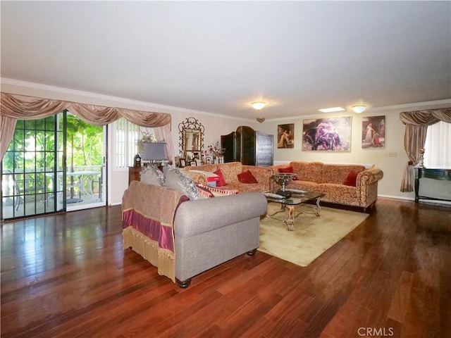 1569 W 218th St, Torrance, CA 90501 - living area featuring wood-type flooring and crown molding